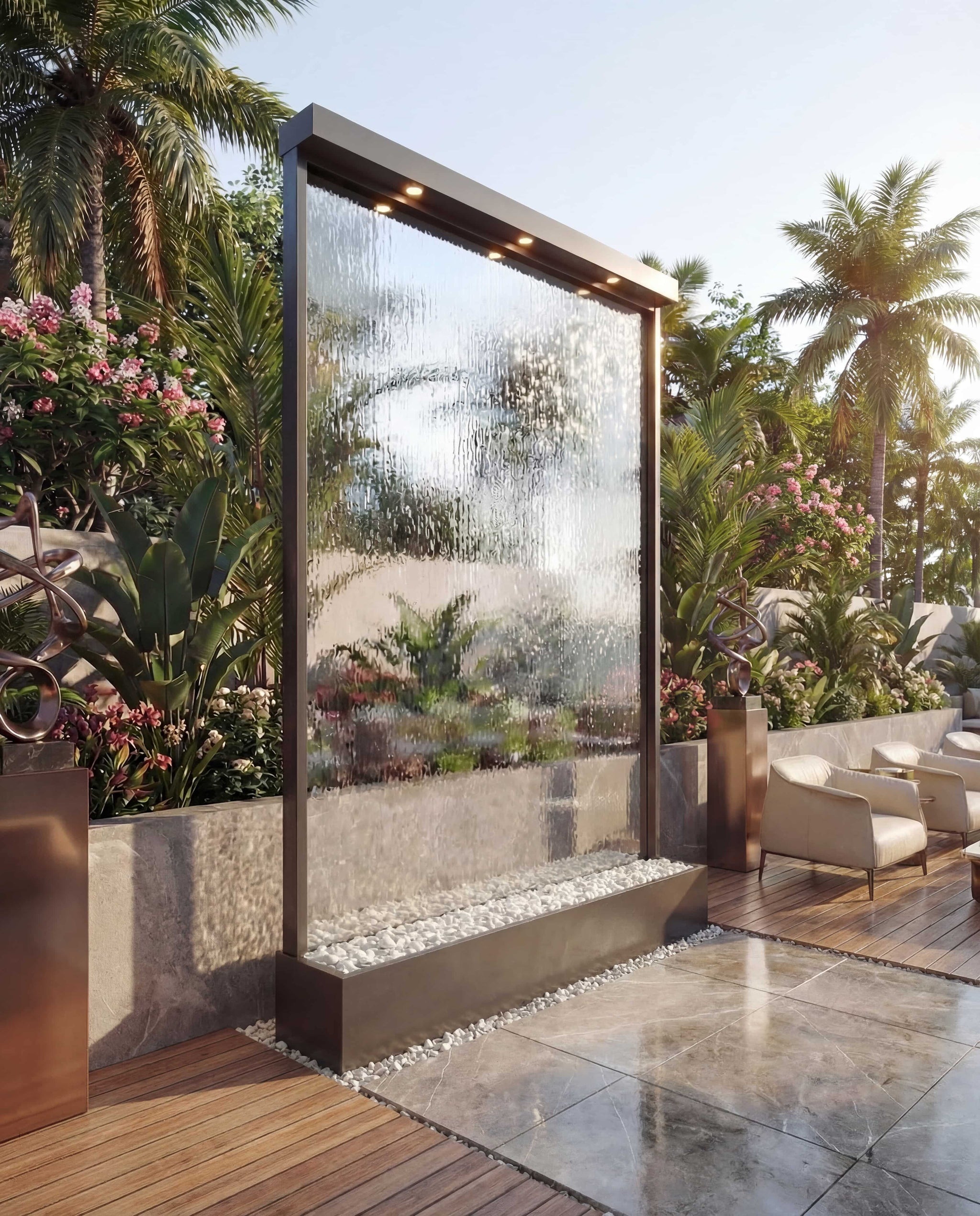 SPS-T Kristal Mimari Su Duvarı Serisi Damla Waterfall Designs