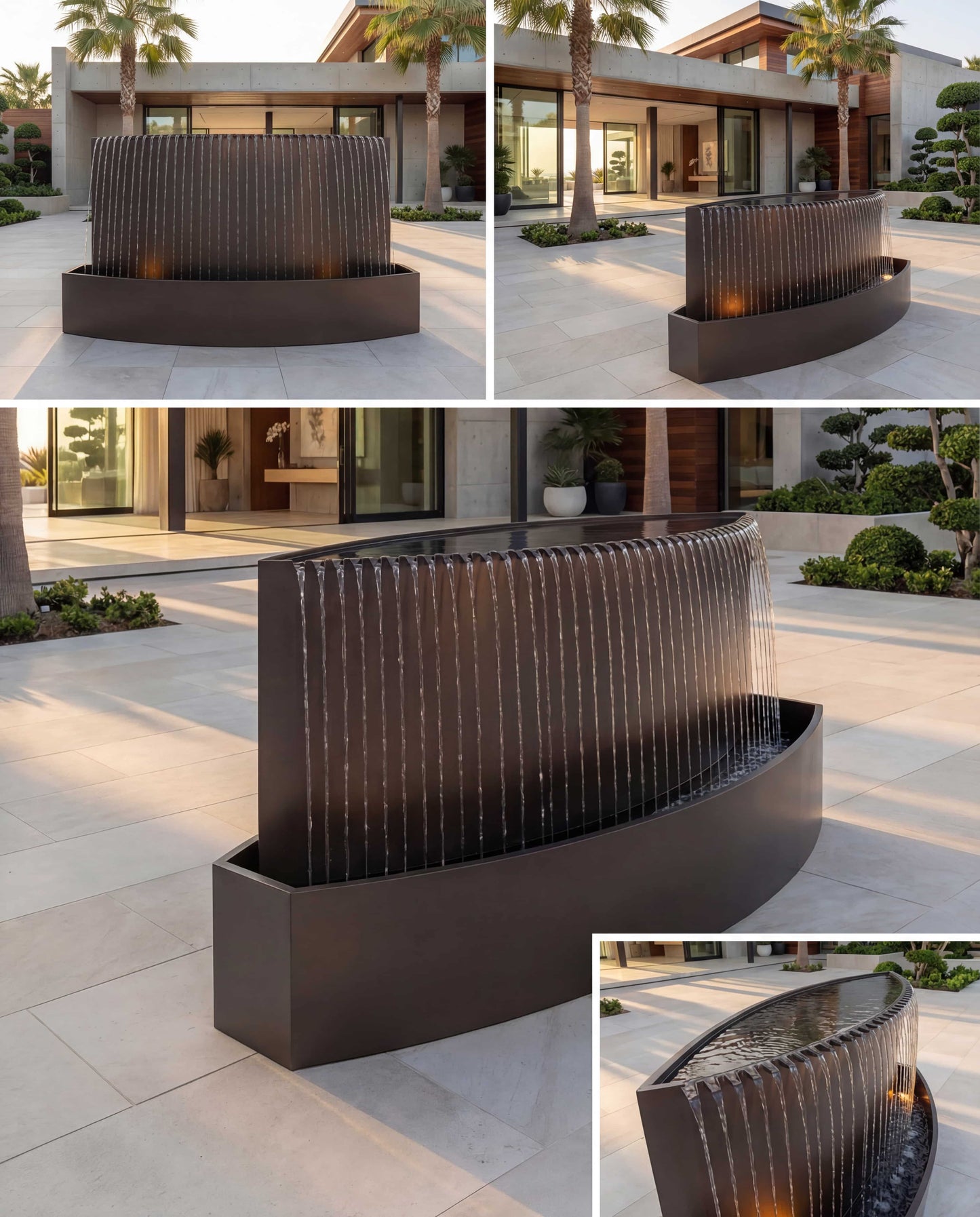 TKS Kavisli Mimari Yağmur Şelalesi Damla Waterfall Designs