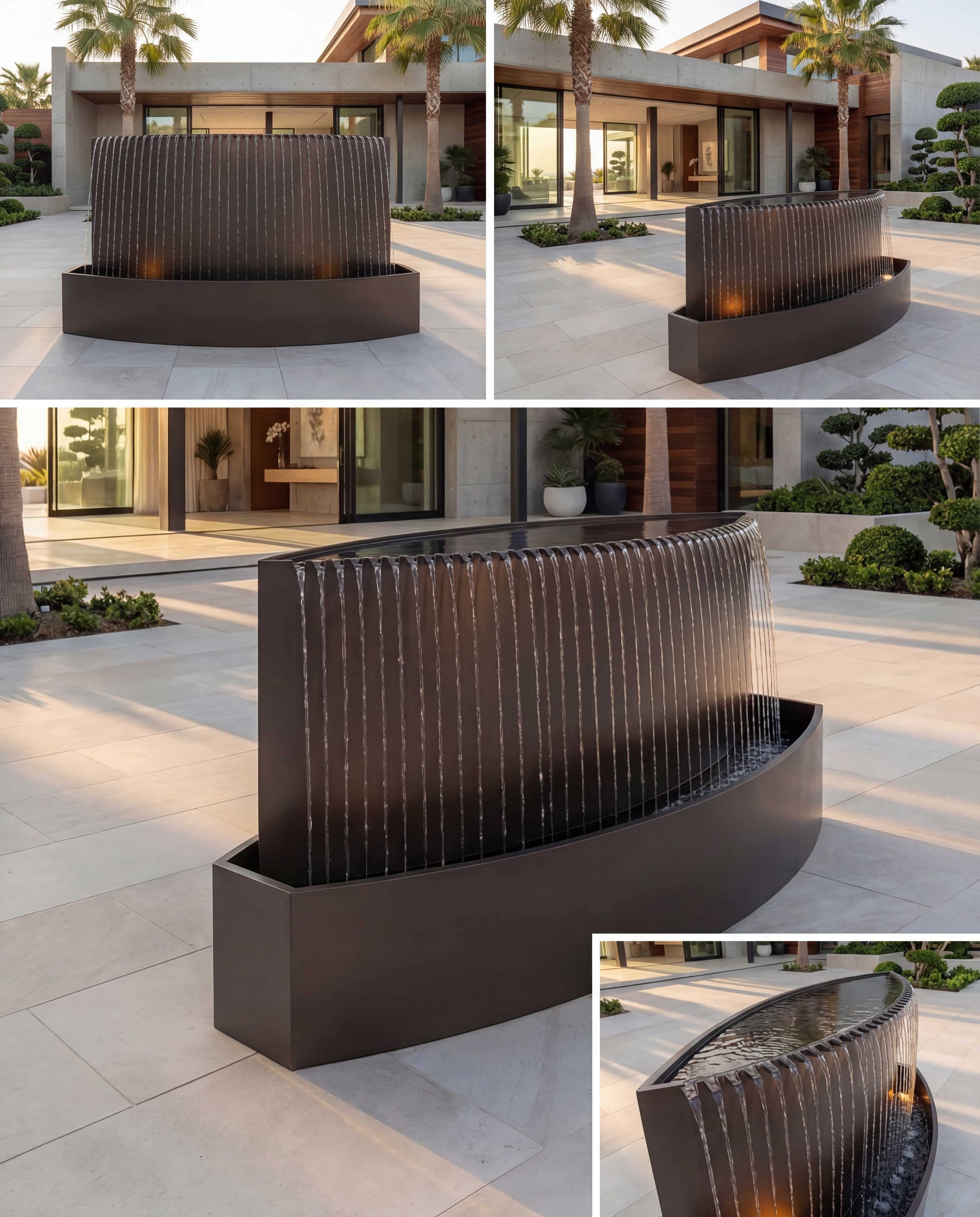 TKS Kavisli Mimari Yağmur Şelalesi Damla Waterfall Designs