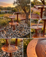 DW300 Üç Kademeli Heykelsi Bahçe Fıskiyesi Damla Waterfall Designs