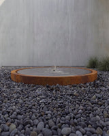 KOYS Corten Ayna Disk Mimari Su Elemanı Damla Waterfall Designs