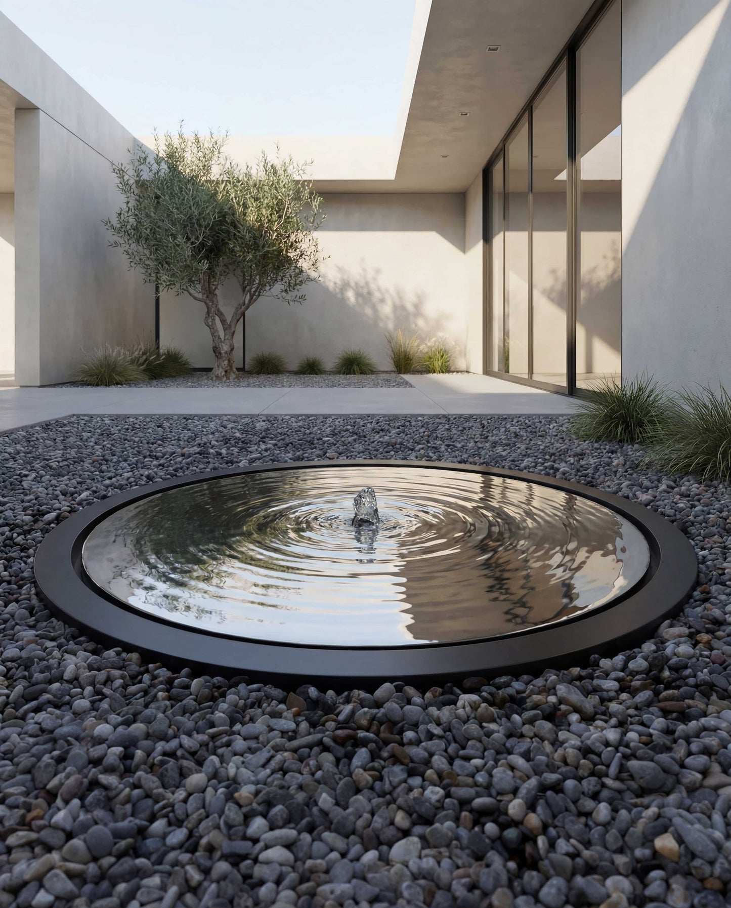 KOYS Ayna Disk Mimari Süs Havuzu Damla Waterfall Designs