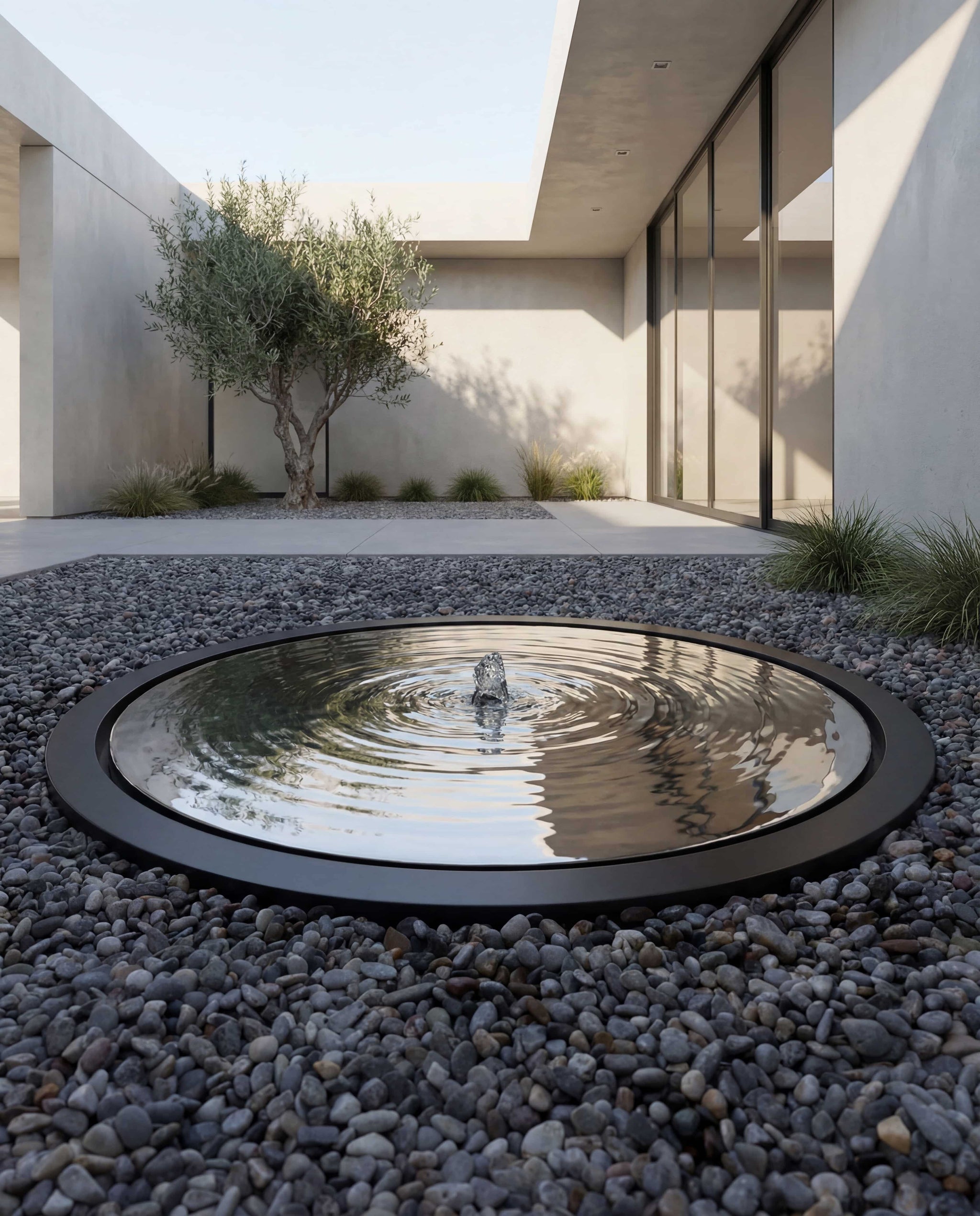 KOYS Ayna Disk Mimari Süs Havuzu Damla Waterfall Designs