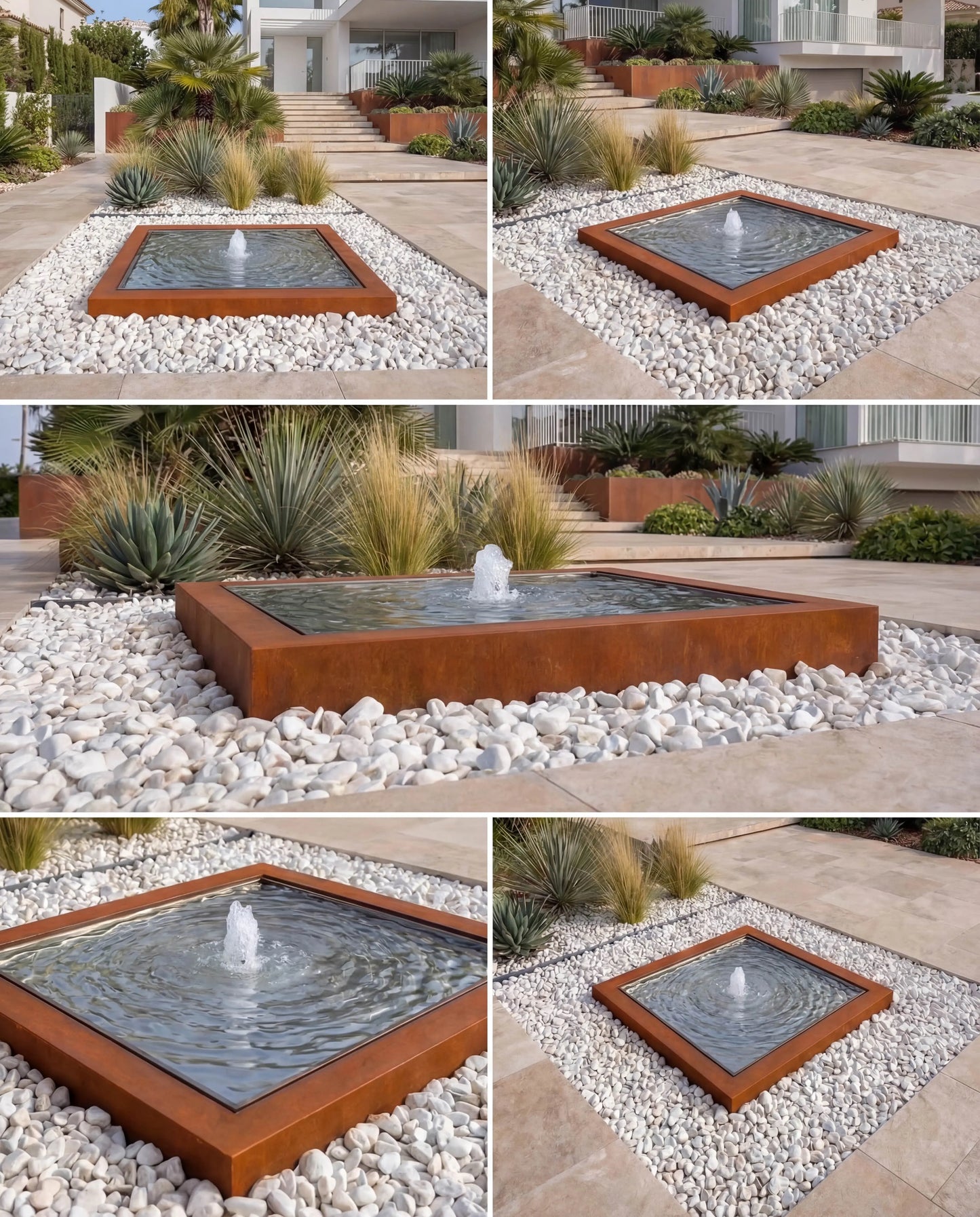 KYS Corten Kare Sonsuzluk Mimari Süs Havuzu Damla Waterfall Designs