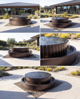 TOS Kavisli Dairesel Mimari Şelale Damla Waterfall Designs