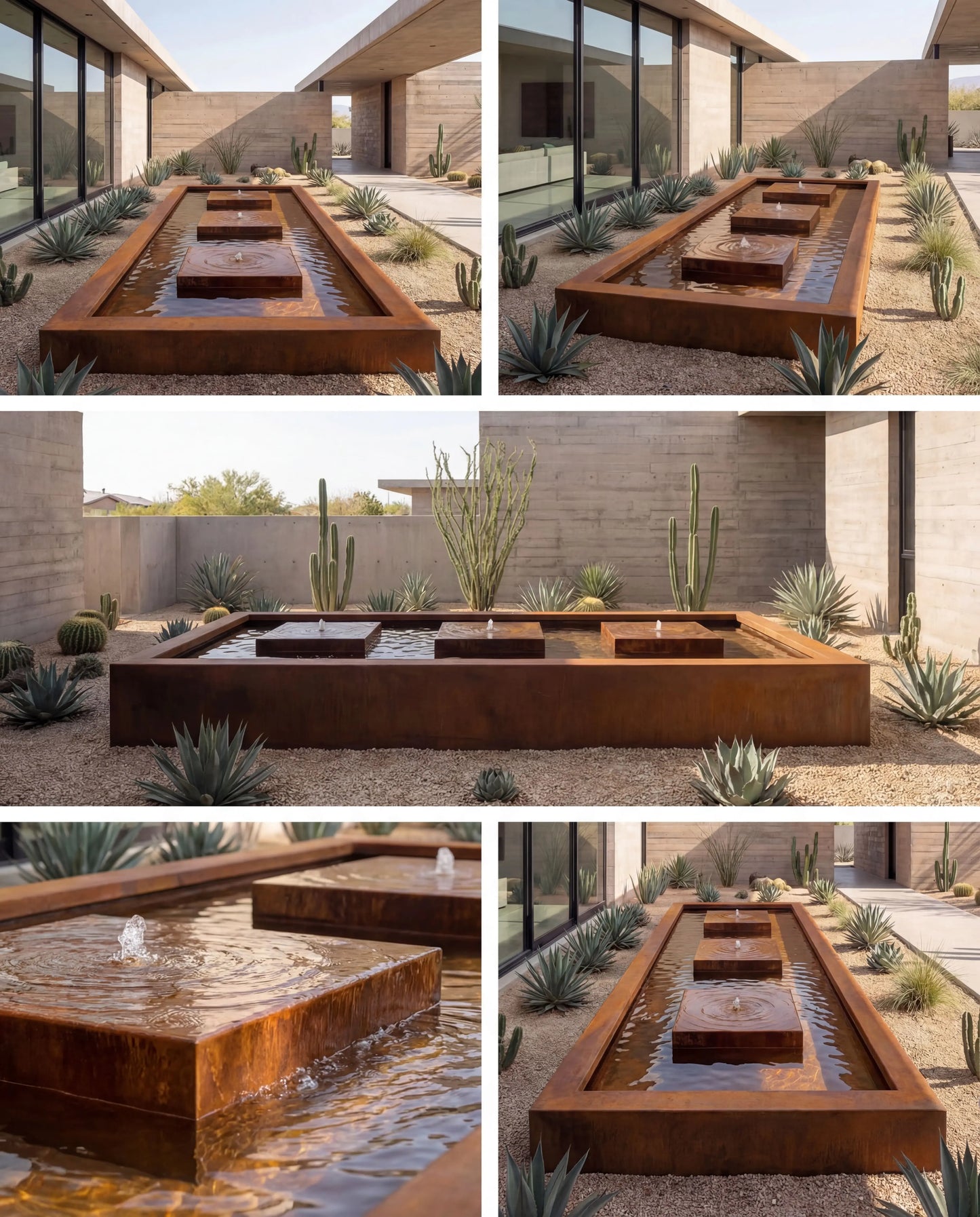 KYSB-Pathway Corten Lineer Mimari Su Yolu Damla Waterfall Designs
