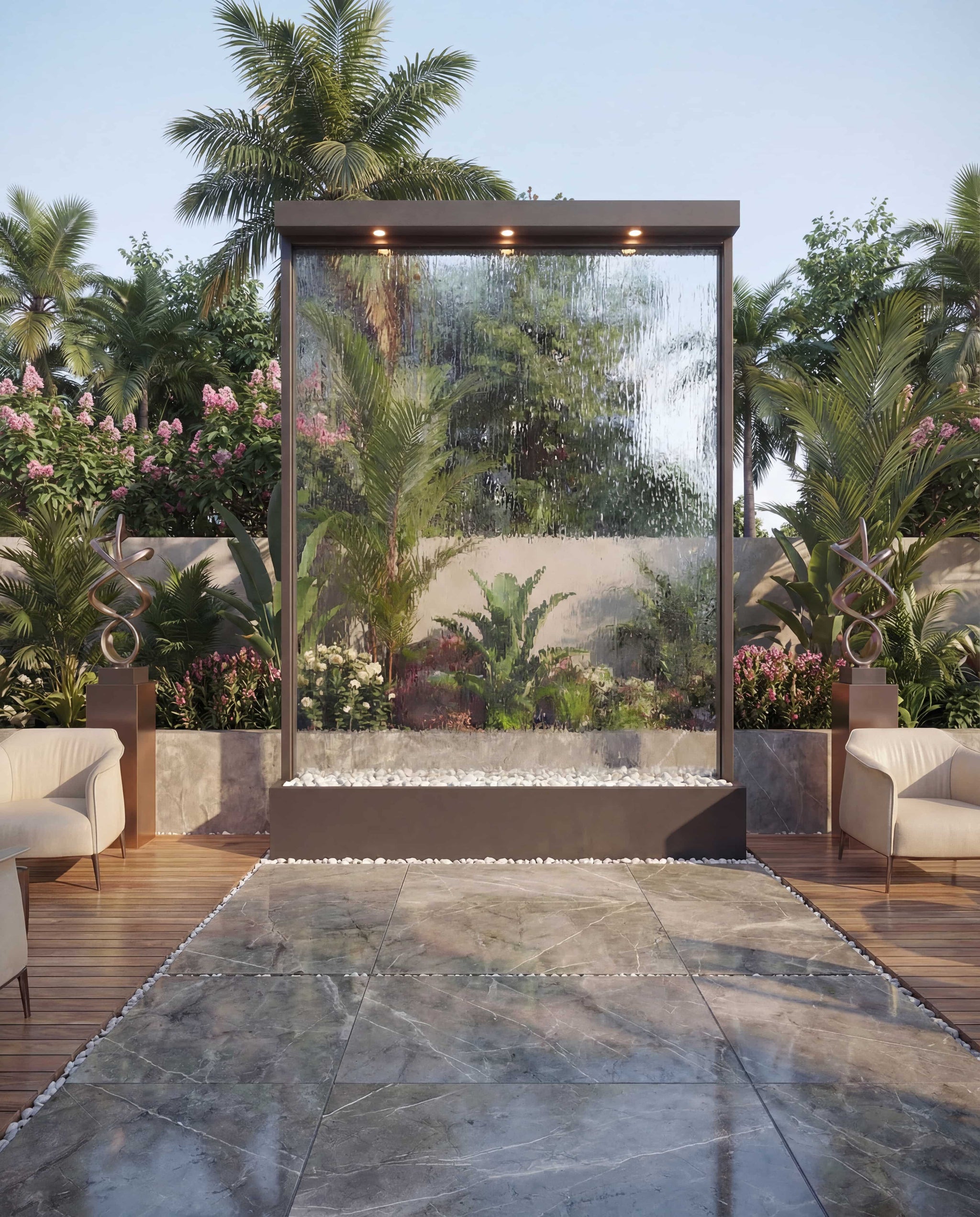SPS-T Kristal Mimari Su Duvarı Serisi Damla Waterfall Designs