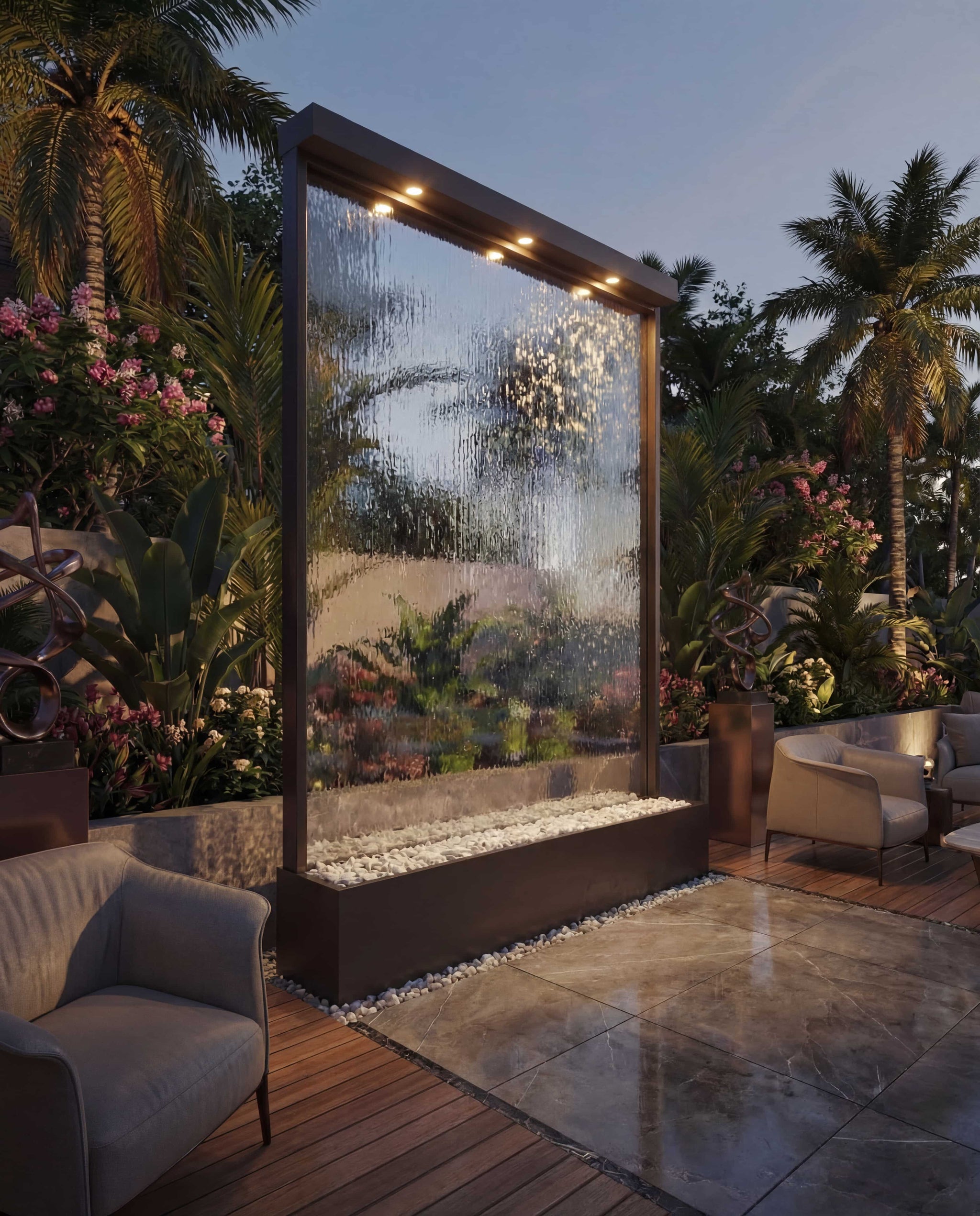 SPS-T Kristal Mimari Su Duvarı Serisi Damla Waterfall Designs