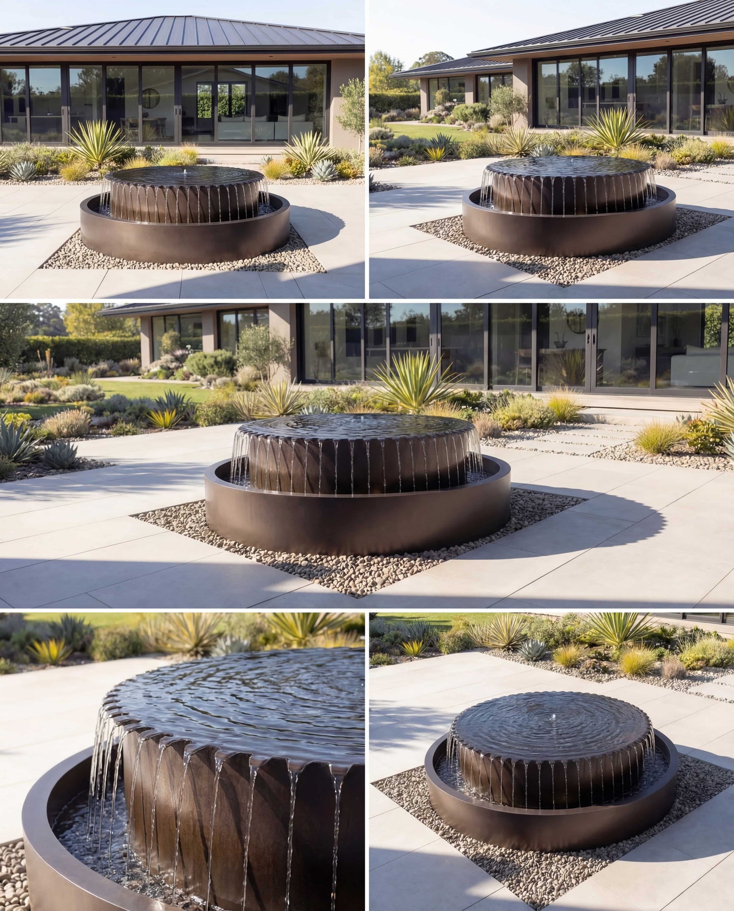 TOS Kavisli Dairesel Mimari Şelale Damla Waterfall Designs