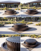 TOS Kavisli Dairesel Mimari Şelale Damla Waterfall Designs
