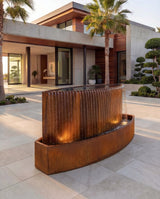 TKS Corten Kavisli Mimari Yağmur Şelalesi Damla Waterfall Designs